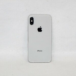 １円～【ジャンク】Apple au iPhoneX 64GB MQAY2J/A シルバー SIMロック解除済 バッテリー残量50%【栃木出荷】