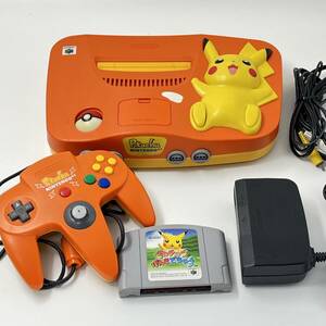 【ゲーム動作確認済み】ニンテンドー64 ピカチュウ オレンジ nintendo 64 pikachu n64 中古品