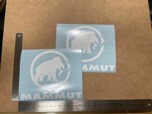 マムート MAMMUT カッティング ステッカー　白2枚