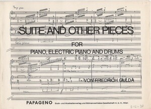 【楽譜 ピアノ 電子ピアノ ドラムス】F. グルダ アリア 組曲 Gulda, Suite and Others: for Piano, Electric Piano and Drums 