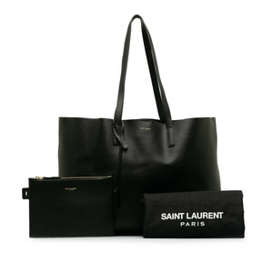 サンローラン サックショッピング トートバッグ ショルダーバッグ 394195 ブラック レザー レディース SAINT LAURENT 【中古】