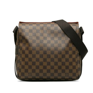 ルイ ヴィトン ダミエ ナヴィグリオ 斜め掛け ショルダーバッグ N45255 ブラウン PVC レザー レディース LOUIS VUITTON 【中古】