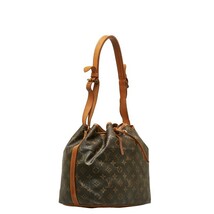 ルイ ヴィトン モノグラム プチノエ ショルダーバッグ M42226 ブラウン PVC レザー レディース LOUIS VUITTON 【中古】_画像2