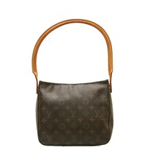 ルイ ヴィトン モノグラム ルーピングMM ショルダーバッグ ハンドバッグ M51146 ブラウン PVC レザー LOUIS VUITTON 【中古】_画像1