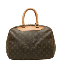 ルイ ヴィトン モノグラム ドーヴィル ハンドバッグ M47270 ブラウン PVC レザー レディース LOUIS VUITTON 【中古】_画像3