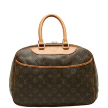 ルイ ヴィトン モノグラム ドーヴィル ハンドバッグ M47270 ブラウン PVC レザー レディース LOUIS VUITTON 【中古】_画像1