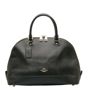 コーチ シエラ サッチェル ハンドバッグ F57524 ブラック レザー レディース COACH 【中古】