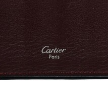 カルティエ マストライン 長財布 ブラック ワインレッド レザー メンズ CARTIER 【中古】_画像6