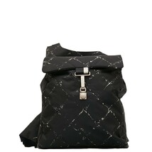 シャネル トラベルライン リュック バックパック ブラック ナイロン レディース CHANEL 【中古】_画像1