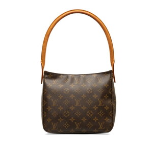 ルイ ヴィトン モノグラム ルーピングMM ショルダーバッグ ハンドバッグ M51146 ブラウン PVC レザー LOUIS VUITTON 【中古】