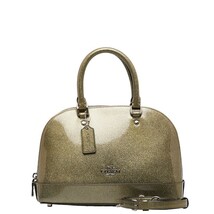 コーチ ラメ ハンドバッグ ショルダーバッグ 2WAY F29134 ゴールド エナメル レディース COACH 【中古】_画像1