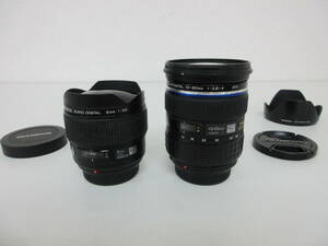 中古 レンズ ２点セット OLYMPUS オリンパス ZUIKO DIGITAL 8mm 1:3.5 FISH EYE ED LENS 魚眼 / 12-60mm 1:2.8-4 ED SWD ※動作未確認 ／I