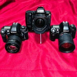 【説明文必読】動作品 一眼レフ フィルムカメラ Nikon ニコン F80→2台 ＆ F90X レンズセット 合計３セット まとめ売り お買い得品