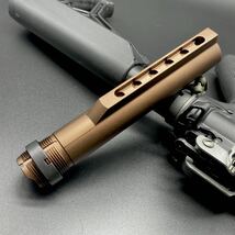 米国AR-15ユーザも使用　VFC GHK WAミルスペック　AR-15 M4 バッファーチューブ　デザートカラー　DDCアルマイトLMT TAN 実パ　m4ストック_画像9