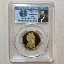 1円スタート！ 準最高鑑定 PCGS PR69DCAM 2011-S ジェームズ・ガーフィールド大統領 大統領1ドル硬貨　アンティークコイン モダンコイン_画像3