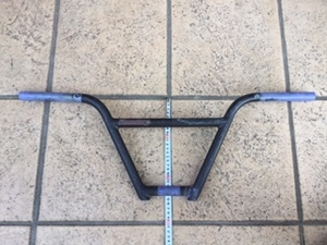 USED 中古 SUNDAY 4ピースBMXハンドル（モデル名不明) 幅730ｍｍライズ約230mm 雑に黒の塗装あり ゆうパック120サイズで発送！