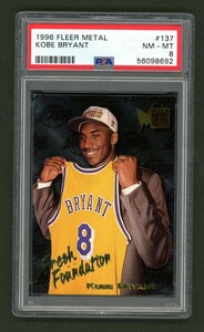 PSA8 96-97 Fleer Metal Kobe Bryant #137 NM-MT Rookie Card RC コービー・ブライアント ルーキーカード 殿堂入り HoF