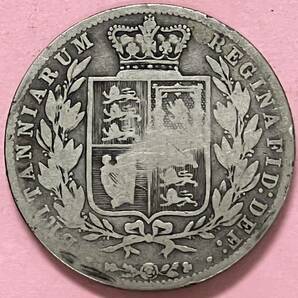 イギリス 1／2クラウン銀貨 1875 ビクトリア 普通品の画像2