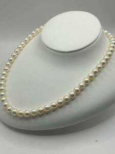 7-7.5mm 天然パールネックレス アコヤ真珠 Pearl necklace jewelry akoya ランクA セミラウンド