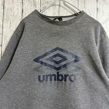 UMBRO アンブロ スウェット トレーナー XL グレー ビッグロゴ アームロゴ US古着 アメカジ HTK3263_画像4