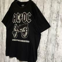 00's ACDC バンドTシャツ バンT ミュージックTシャツ 黒 ブラック XL オフィシャル 大砲 US古着 Y2K HTK3321_画像2