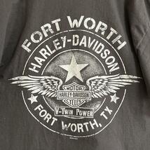 HARLEY DAVIDSON ハーレーダビッドソン Tシャツ ハーレーT 黒 ブラック L No.1 ウィング US古着 アメカジ HTK3382_画像5