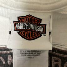 HARLEY DAVIDSON ハーレーダビッドソン 長袖Tシャツ ロンT 白 L イーグルプリント US古着 アメカジ HTK3433_画像8