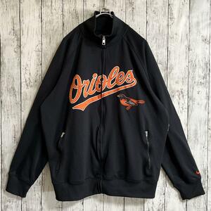 NIKE ナイキ MLB メジャーリーグ オリオールズ トラックジャケット ジャージ XL 黒 ブラック 刺繍スウッシュロゴ HTK3451