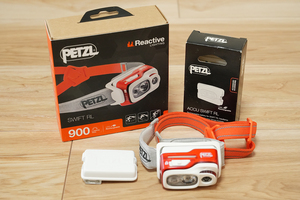 PETZL ペツル スイフトRL E095BA オレンジ 予備バッテリー付き