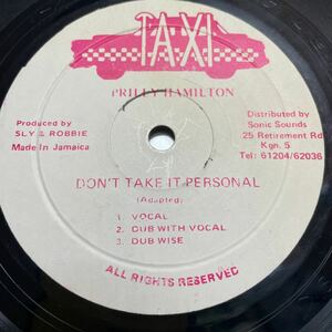 【Lovers 12'】Prilly Hamilton - Don't Take It Personal (Taxi) 【JAオリジナル盤 レゲエカバー】