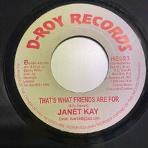 【UK Lovers 7'】Janet Kay - I Do Love You / That's What Friends Are For (D-Roy)_画像2