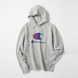 新品 Right-on ライトオン購入 Champion チャンピオン●デカロゴパーカースウェット メンズＭグレー 男女ok