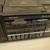 シャープ SHARP QT-35CD ラジカセ CD ダブルカセット ステレオ ラジオ 昭和レトロ_画像5