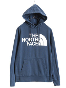 ノースフェイス プリント スウェット フード パーカー メンズ S / 古着 The North Face プルオーバー 裏起毛 トレーナー アウトドア 薄手