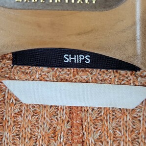 シップス SHIPS 19SS ハニカム/ジャガード ライト 2ボタン ジャケット メンズ シングル アンコン ジャケット オレンジ 麻混の画像7