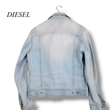 DIESEL/ディーゼル　デニムジャケット　Gジャン アウター ジャケット デニム ダメージ加工　ブリーチ　サイズL大きめ（XL 程度）イタリア製_画像2