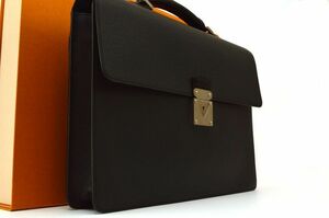 【極美品】ルイヴィトン Louis Vuitton タイガ ロブスト1 ビジネスバッグ ブリーフケース メンズ ブラック M31052 1円