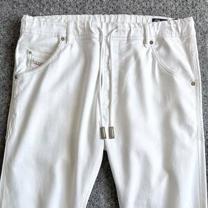DIESEL【美品】KROOLEY jogg jeans ジョグジーンズ スウェットパンツ ホワイトデニム イージーパンツ 白色 メンズW32 WJK AKM 1piu1uguale3の画像4