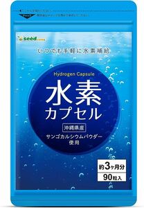 水素カプセル　約３ヶ月分(９０粒入)　シードコムス　　　送料無