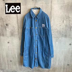 【 Lee】美品！ワンポイントロゴ デニムシャツ ワンピース