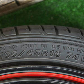 希少S-Hold 5.5J+48 4H100★95%山★2021年★Goodyear 165/45R16 N-BOX デイズ タント ミラ コペン アルト スペーシア ワゴンR N-ONE ムーヴの画像7