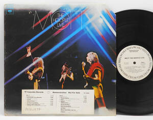 ★良盤 US ORIG 白プロモ LP★MOTT THE HOOPLE/Live 1974年 インナー付 『すべての若き野郎ども』収録 DAVID BOWIE 最初期高音質 PROMO WLP