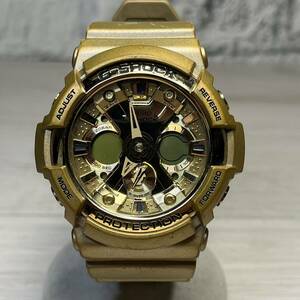 ●【YH-8485】中古品 CASIO G-SHOCK Crazy Gold カシオ Gショック クレイジーゴールド GA-200GD 腕時計 デジアナ 電池切れ 不動品