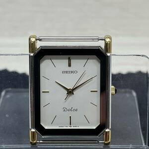 ●【YH-8340】中古現状品 SEIKO Dolce QZ セイコードルチェ クォーツ 7741-5050 ゴールド 文字盤 時計 不動品【レターパックプラス可