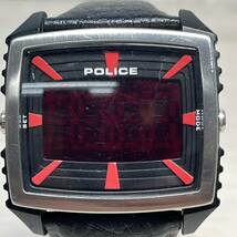 ●【YH-8476】中古現状品 POLICE ポリス クオーツ レザー ブラック 13890J 稼動品【レターパックプラス可】_画像2