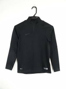  Nike NIKE DRI-FITig Night mid re year top jacket long sleeve Junior S 140cm beautiful goods postage 185~ wear black black 