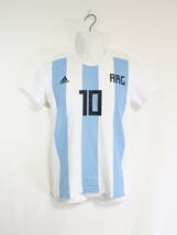 アルゼンチン 代表 メッシ Tシャツ XS アディダス ADIDAS Argentina ユニフォーム キッズ 子ども ジュニア 160cm_画像2