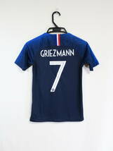 フランス 代表 #10 GRIEZMANN グリーズマン 2018 ホーム ユニフォーム ジュニア M 140-150cm ナイキ NIKE France サッカー シャツ キッズ_画像2