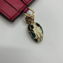 ●極美品 ●付属品完備 ●RFIDタグ搭載 ●BVLGARI ブルガリ ●セルペンティ ●カードケース ●カードホルダー ●レザー ●ワインレッド _画像6