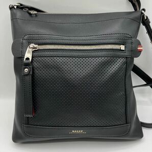 ●極美品/近年モデル/斜掛け/肩掛け ●BALLY バリー ●ショルダーバッグ ボディバッグ サコッシュ ●トレスポ レザー 本革 メンズ ブラックの画像2